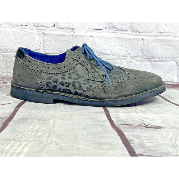 TED BAKER London Mens‎ Oxford Wingtip Suede Leopard Print Size 42/9US - Picture 7 of 8